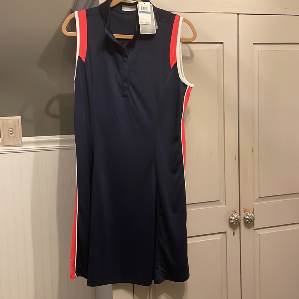 Calloway ladies golf dress XL- Peacoat Navy, Coral,White